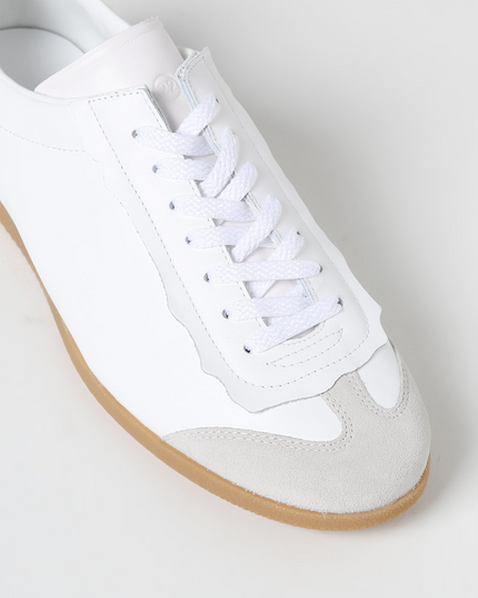 Maison Margiela Low Featherlight Leather And Suede Sneakers