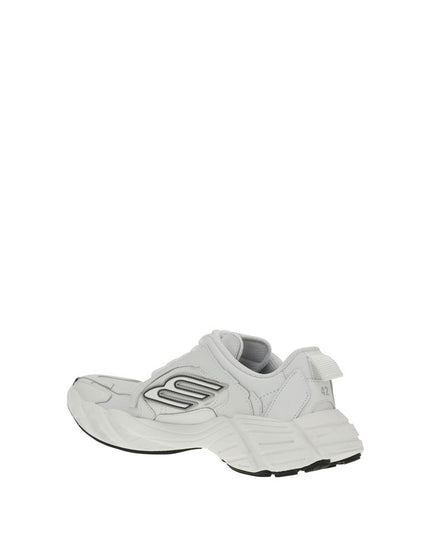 Balenciaga White Calf Leather Bos Taurus Athletic Sneakers