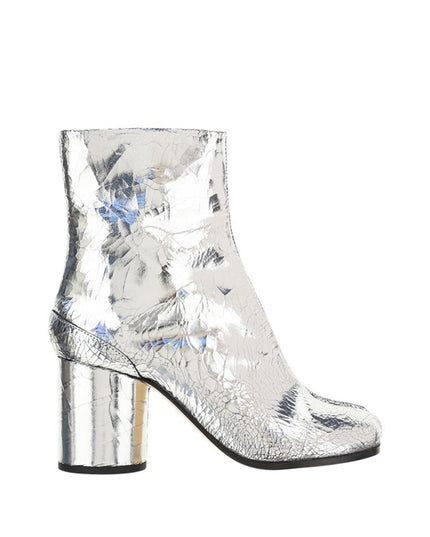 Margiela Gray Calf Leather Bos Taurus Ankle Boots