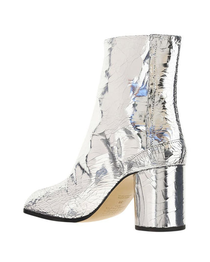 Margiela Gray Calf Leather Bos Taurus Ankle Boots