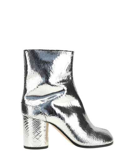 Margiela Gray Calf Leather Bos Taurus Ankle Boots