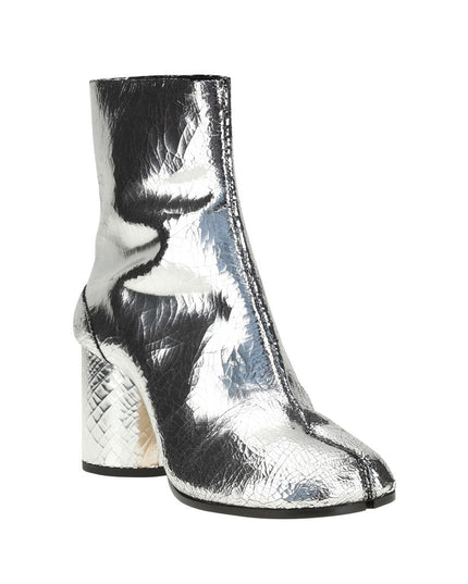 Margiela Gray Calf Leather Bos Taurus Ankle Boots