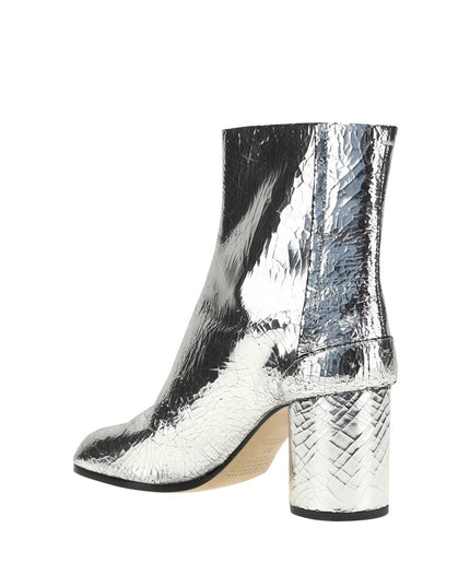 Margiela Gray Calf Leather Bos Taurus Ankle Boots