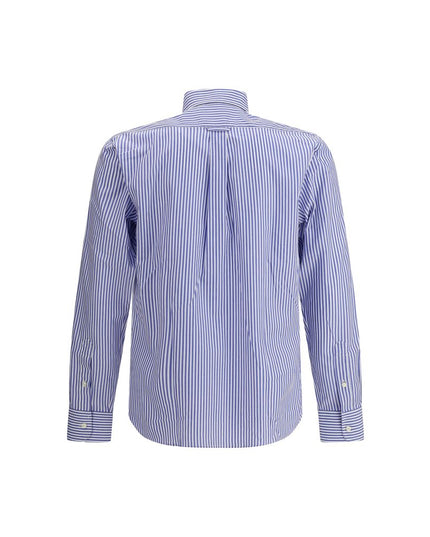 Deperlu Blue Cotton Pattern Shirt