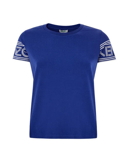 Kenzo Chic Blue Cotton Tee for Stylish Comfort