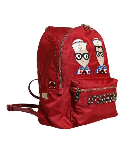 Dolce & Gabbana Red #DGFAMILY VULCANO Embellishment Backpack Bag