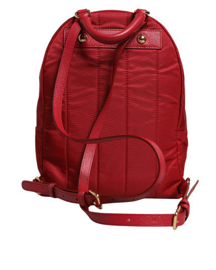 Dolce & Gabbana Red #DGFAMILY VULCANO Embellishment Backpack Bag