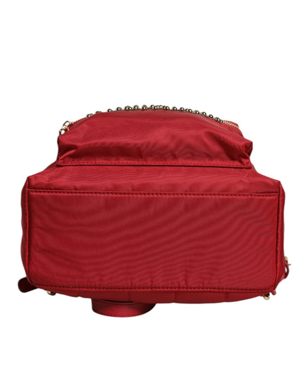 Dolce & Gabbana Red #DGFAMILY VULCANO Embellishment Backpack Bag