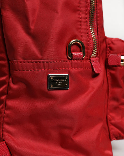 Dolce & Gabbana Red #DGFAMILY VULCANO Embellishment Backpack Bag