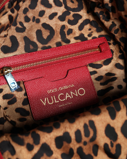 Dolce & Gabbana Red #DGFAMILY VULCANO Embellishment Backpack Bag