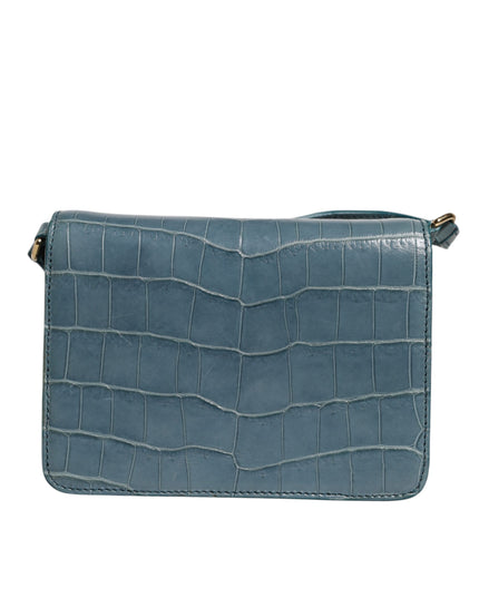 Dolce & Gabbana Green Exotic Leather DG Plaque Crossbody Mini Bag