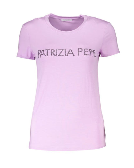 Patrizia Pepe Purple Organic Cotton Women T-Shirt