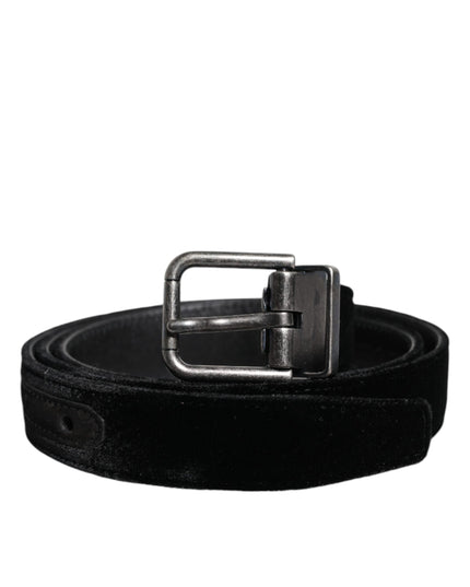 Dolce & Gabbana Black Leather Metal Buckle Classic Belt