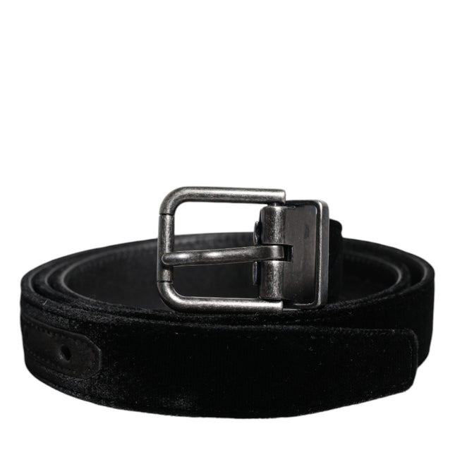 Dolce & Gabbana Black Leather Metal Buckle Classic Belt
