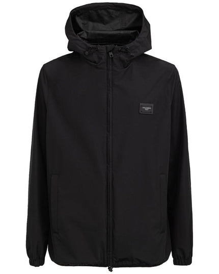 Dolce & Gabbana Black Polyester Shell Jacket