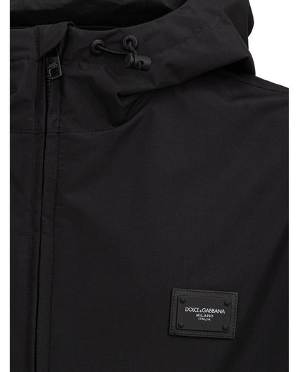 Dolce & Gabbana Black Polyester Shell Jacket
