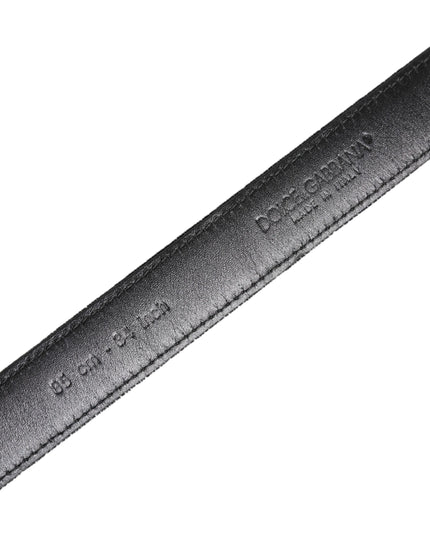 Dolce & Gabbana Black Leather Metal Buckle Classic Belt