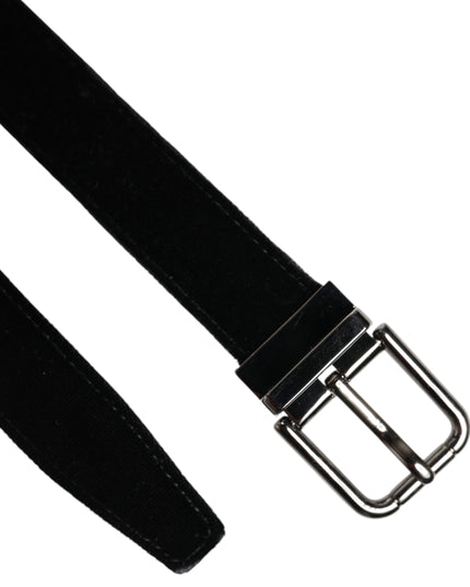 Dolce & Gabbana Black Leather Metal Buckle Classic Belt