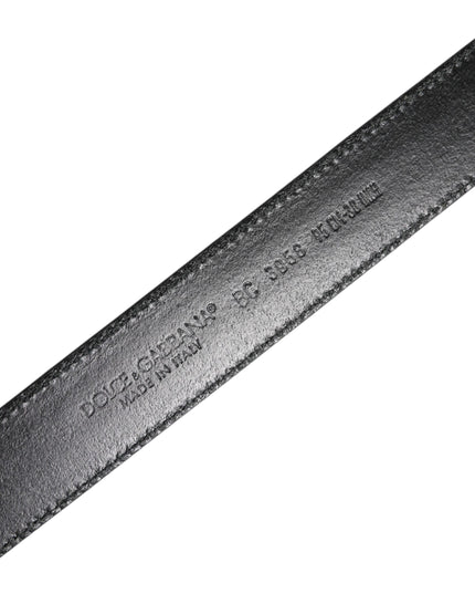 Dolce & Gabbana Black Brown Leather Classic Metal Buckle Belt