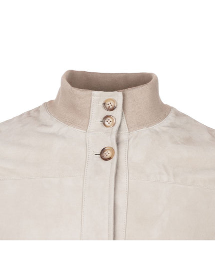 Emilio Romanelli Beige Calfskin Men Jacket