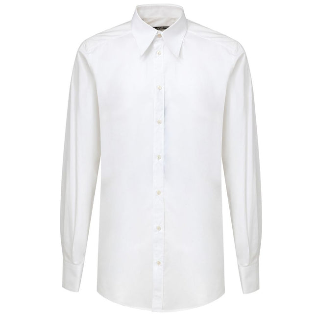 Dolce & Gabbana White Cotton Dress Shirt