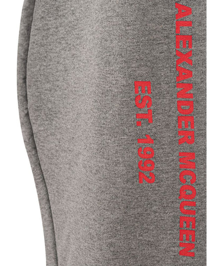 Alexander McQueen Chic Gray Cotton Blend Trousers