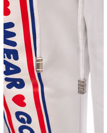 GCDS White Cotton Joggers (Workout Pants)