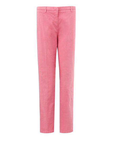 Lardini Elegant Cotton Pink Trousers for Sophisticated Style