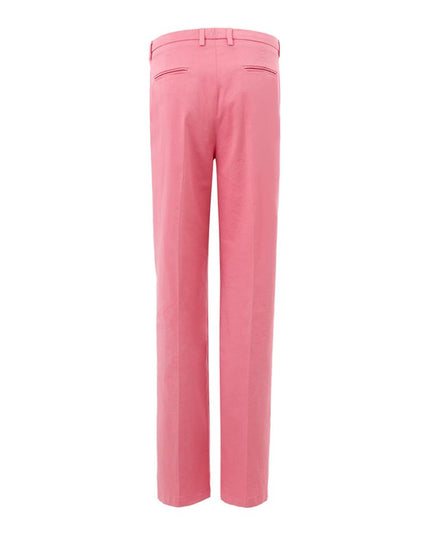 Lardini Elegant Cotton Pink Trousers for Sophisticated Style