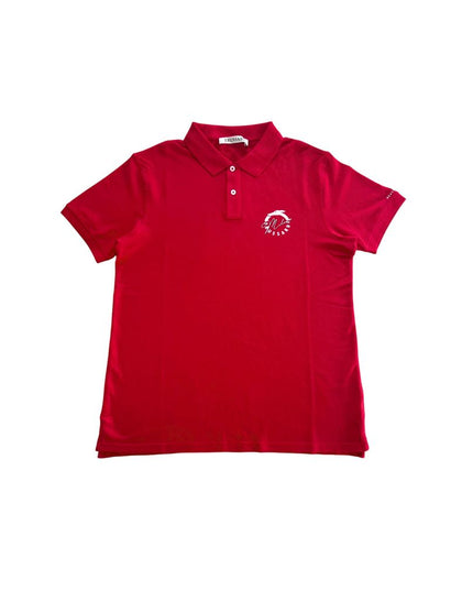 Trussardi Beachwear Red Cotton Men Polo Shirt