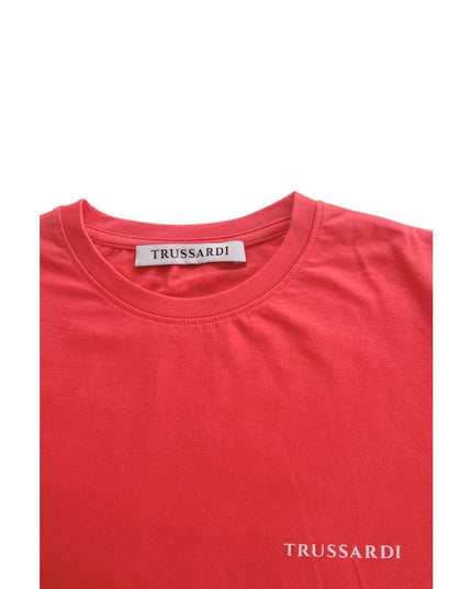 Trussardi Beachwear Red Cotton Men's T-Shirt
