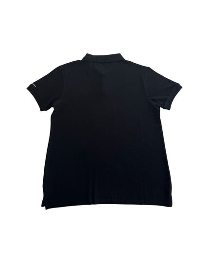 Trussardi Beachwear Black Cotton Polo Shirt