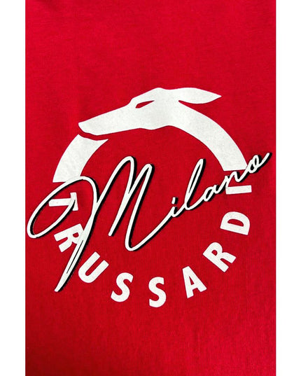 Trussardi Beachwear "Red Cotton Men T-Shirt"