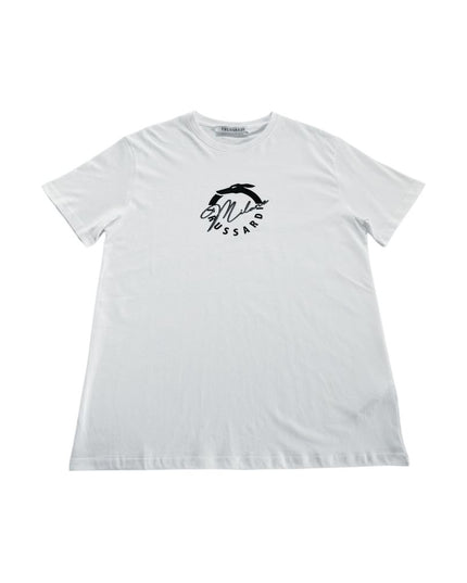 Trussardi Beachwear White Cotton Men T-Shirt