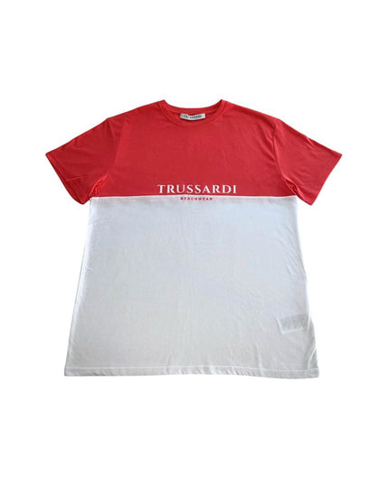 Trussardi Beachwear White Cotton Men T-Shirt