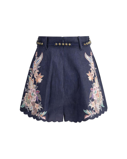 Zimmermann White Linen Bermuda Shorts