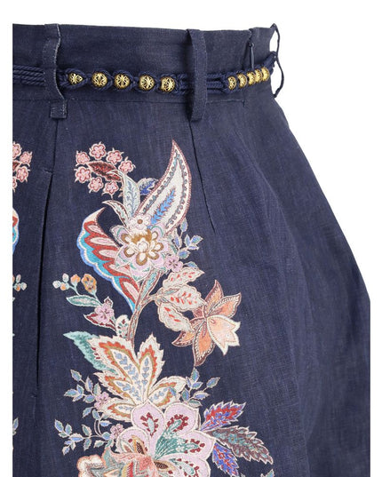 Zimmermann White Linen Bermuda Shorts