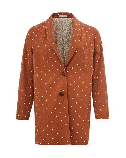 Lardini Chic Cotton Brown Jacket for the Modern Woman