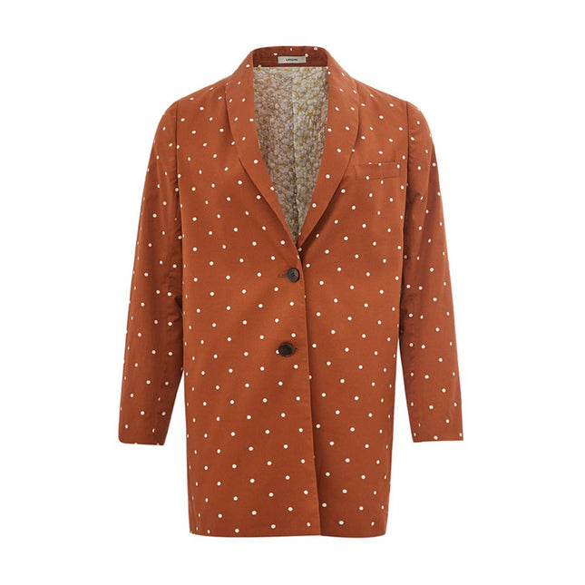 Lardini Chic Cotton Brown Jacket for the Modern Woman