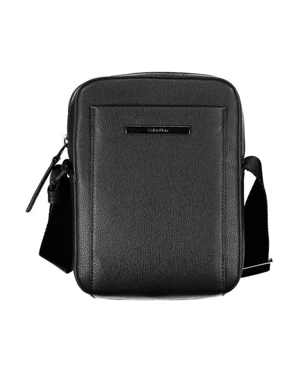 Calvin Klein Sleek Black Shoulder Bag with Logo Detail