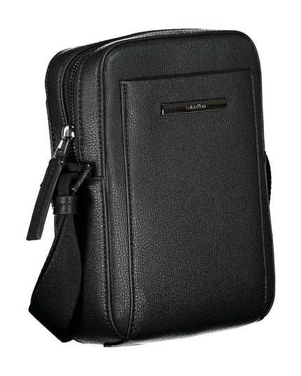 Calvin Klein Sleek Black Shoulder Bag with Logo Detail