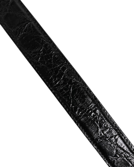 Dolce & Gabbana Black Alligator Leather Bag Shoulder Strap