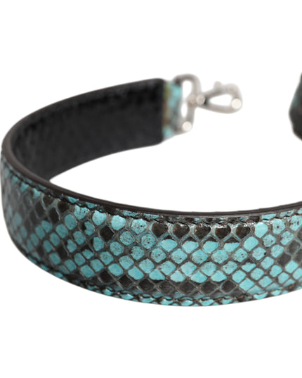 Dolce & Gabbana Black Blue Exotic Leather Bag Shoulder Strap