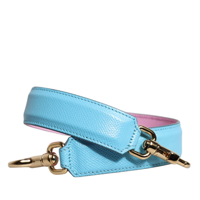 Dolce & Gabbana Pink Blue Leather Handle Bag Shoulder Strap