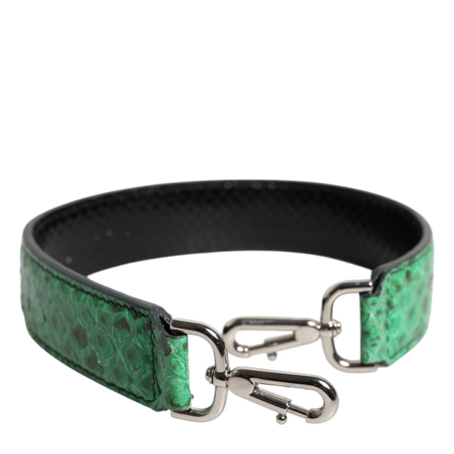Dolce & Gabbana Black Green Exotic Leather Bag Shoulder Strap