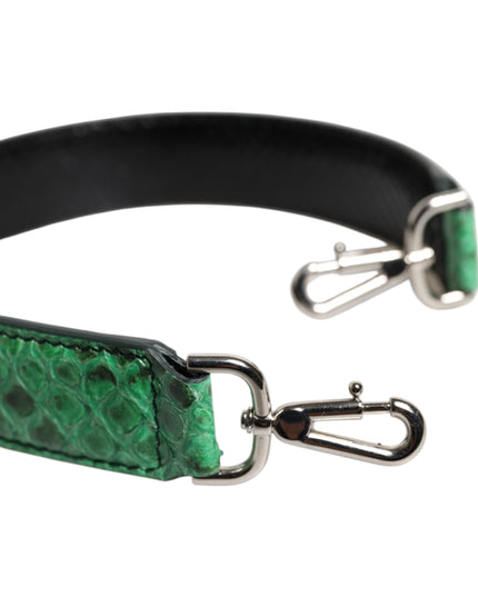 Dolce & Gabbana Black Green Exotic Leather Bag Shoulder Strap