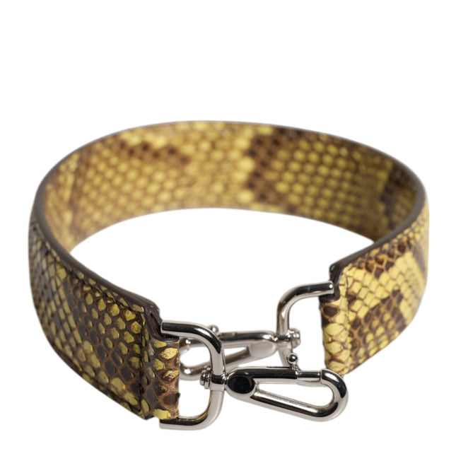 Dolce & Gabbana Yellow Exotic Leather Bag Shoulder Strap