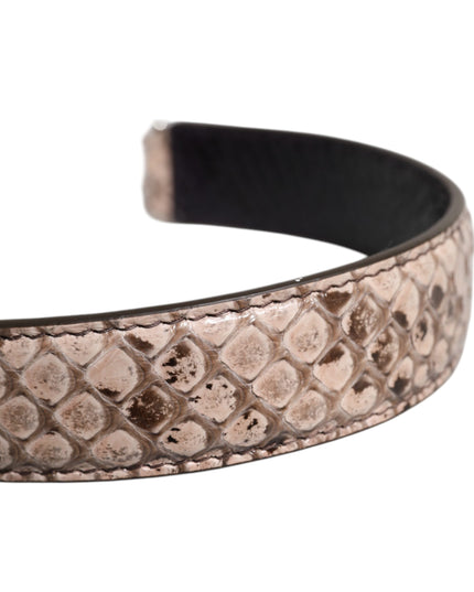 Dolce & Gabbana Black Cream Exotic Leather Bag Shoulder Strap