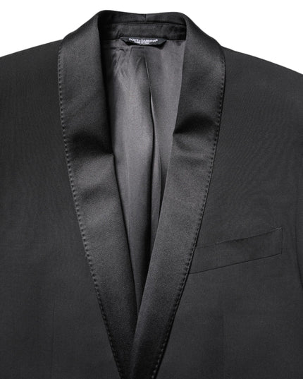 Dolce & Gabbana Black Single Breasted Men Coat MARTINI Blazer