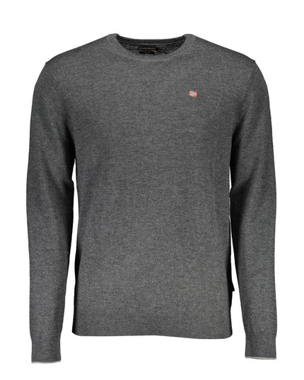 Napapijri Gray Wool Men Sweater